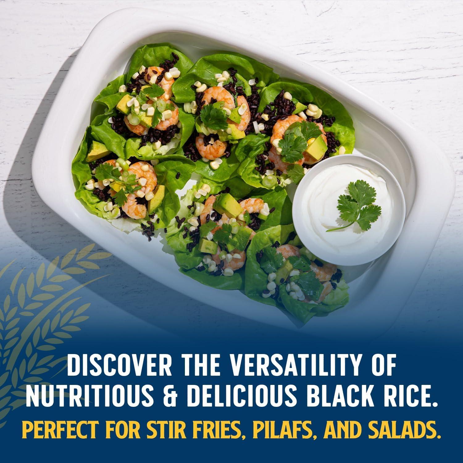 image:imageLundberg Black Pearl Rice Regenerative Organic Certified 6Pack FullBodied Black Rice Responsibly Grown in California 16 Oz Ea