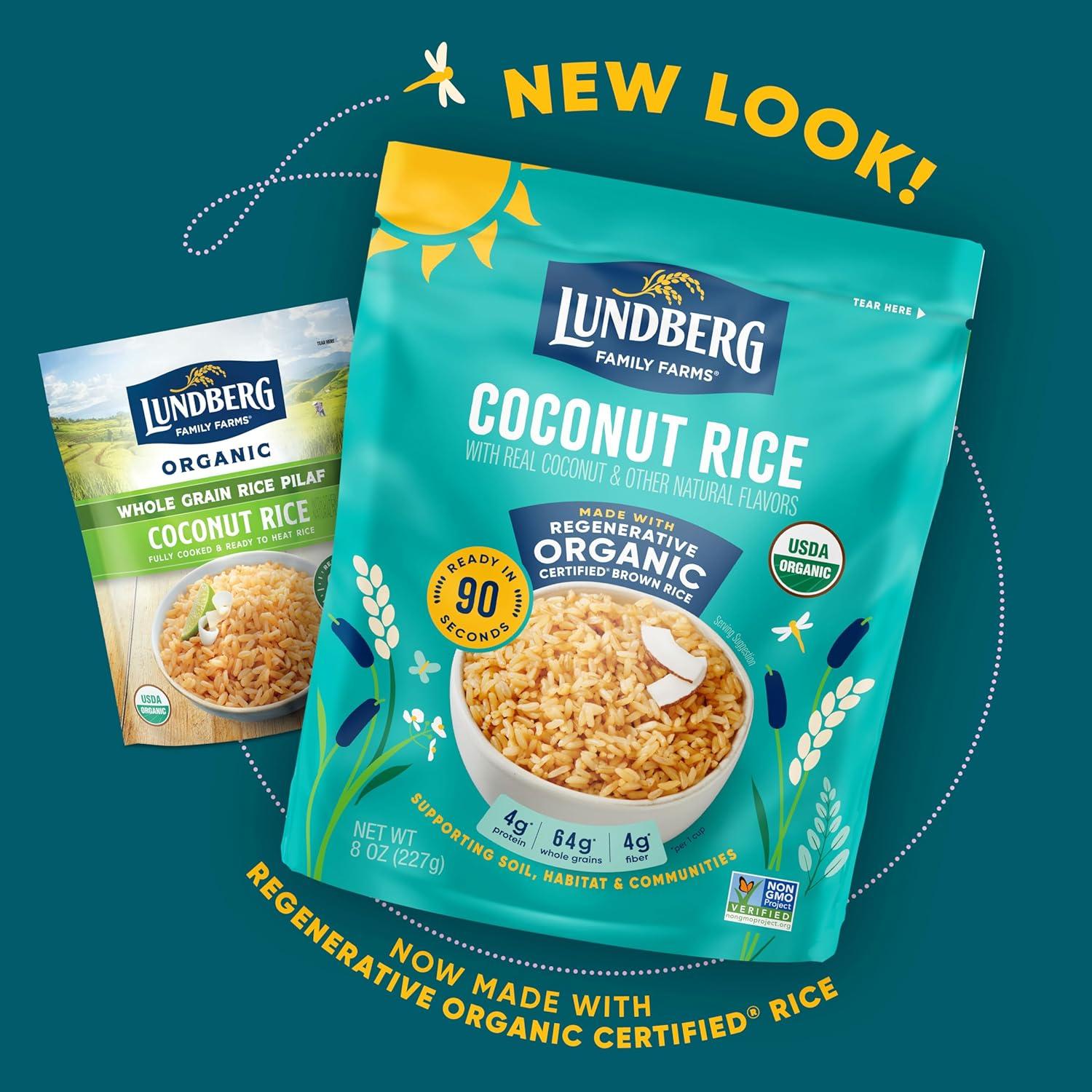 image:imageLundberg Coconut Jasmine Rice Regenerative Organic Ready in 90 Seconds Microwave or Stovetop 8 Oz Pouch