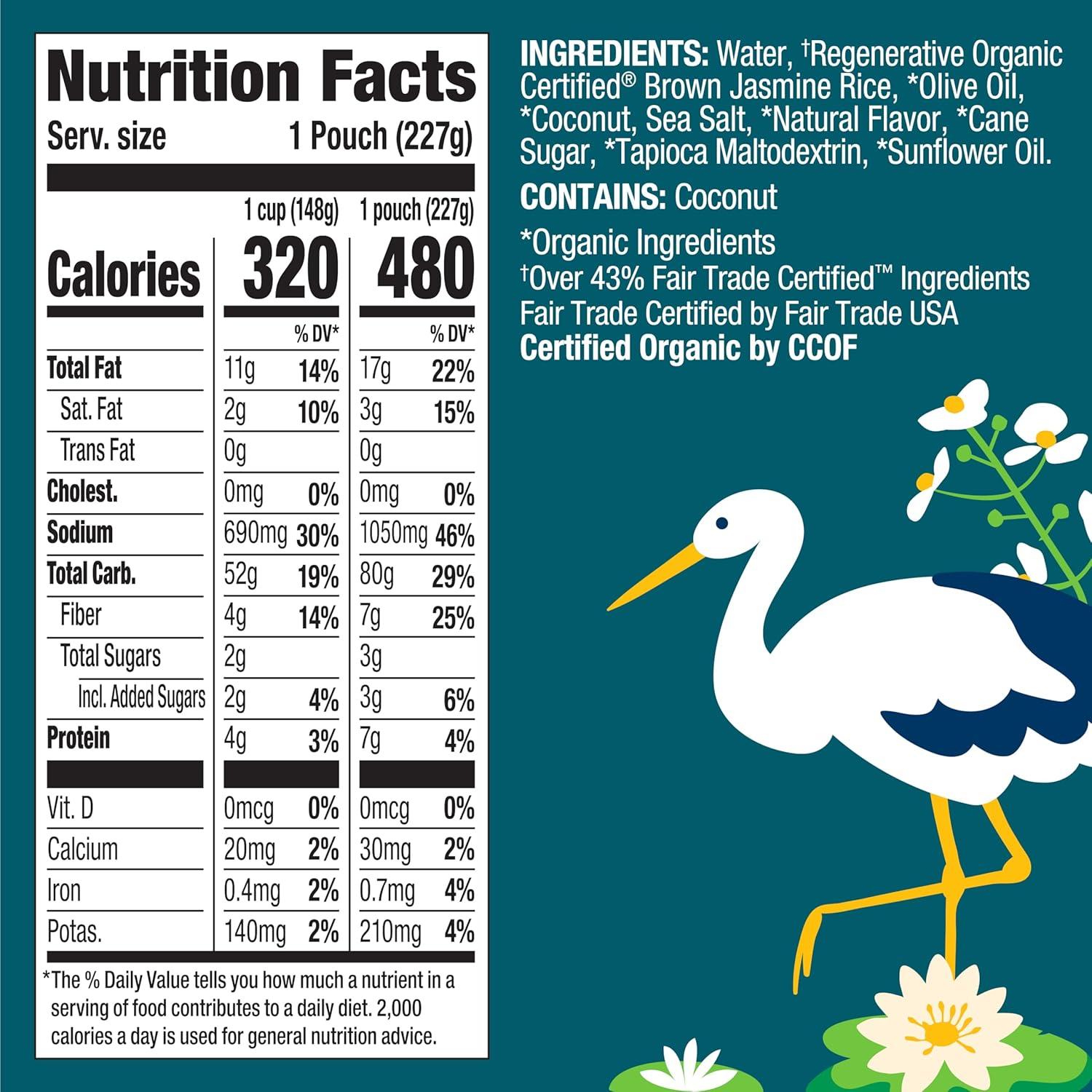 image:imageLundberg Coconut Jasmine Rice Regenerative Organic Ready in 90 Seconds Microwave or Stovetop 8 Oz Pouch