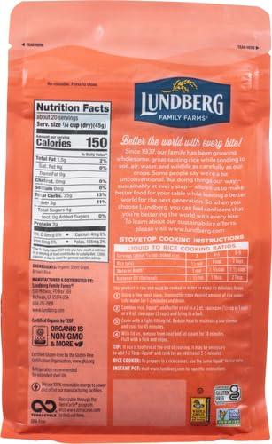 image:imageLundberg Family Farms Organic Brown Short Grain Rice Subtle Nutty Aroma Clings When Cooked 100 Whole Grain High Fiber Pantry Staple USDA Certified Organic GlutenFree Vegan 32 oz 1PackOrganic Brown Short Grain