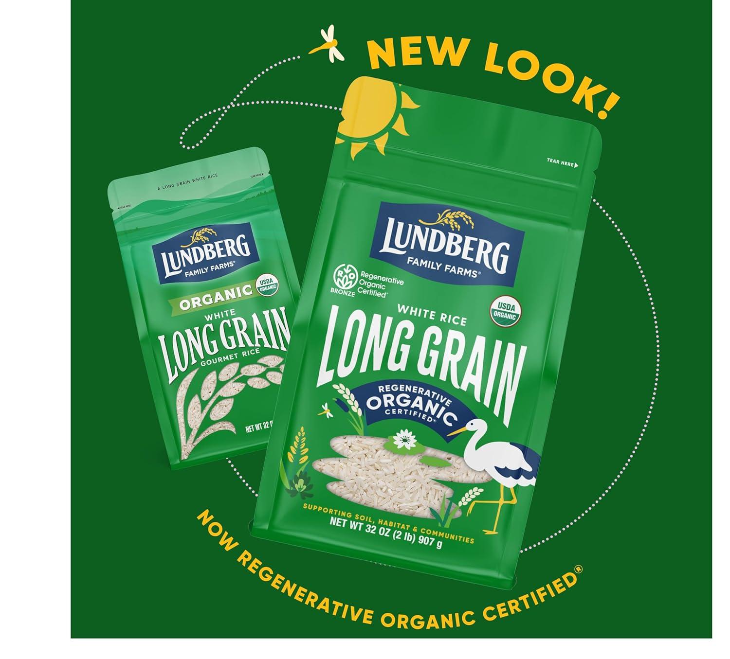 image:imageLundberg Family Farms Organic Brown Short Grain Rice Subtle Nutty Aroma Clings When Cooked 100 Whole Grain High Fiber Pantry Staple USDA Certified Organic GlutenFree Vegan 32 oz 1PackWhite Long Grain