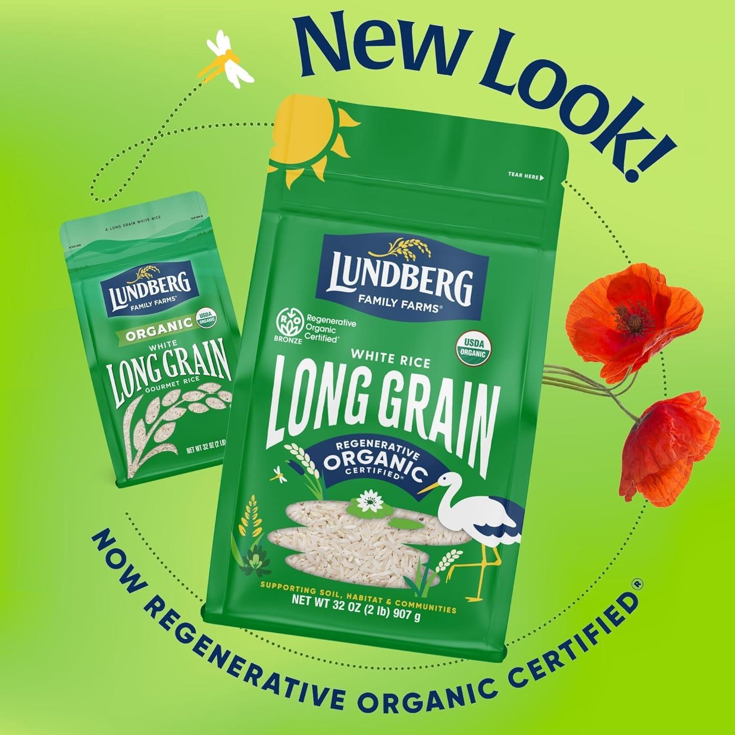 image:imageLundberg Family Farms Organic Brown Short Grain Rice Subtle Nutty Aroma Clings When Cooked 100 Whole Grain High Fiber Pantry Staple USDA Certified Organic GlutenFree Vegan 32 oz 1PackWhite Long Grain