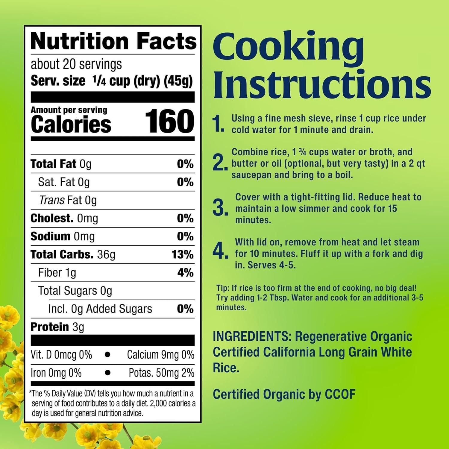 image:imageLundberg Family Farms Organic Brown Short Grain Rice Subtle Nutty Aroma Clings When Cooked 100 Whole Grain High Fiber Pantry Staple USDA Certified Organic GlutenFree Vegan 32 oz 1PackOrganic Long Grain Brown
