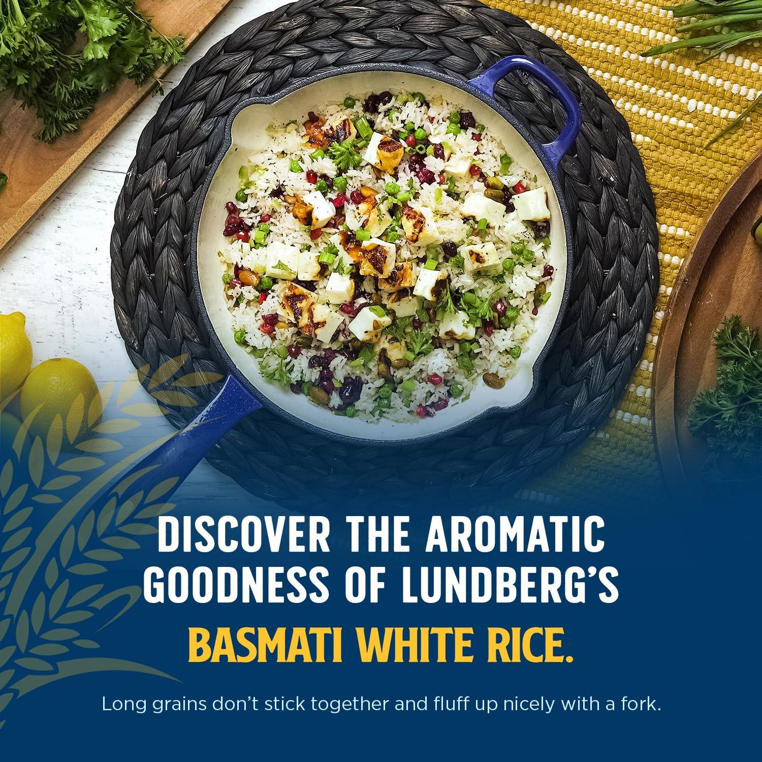 image:imageLundberg Family Farms Organic Brown Short Grain Rice Subtle Nutty Aroma Clings When Cooked 100 Whole Grain High Fiber Pantry Staple USDA Certified Organic GlutenFree Vegan 32 oz 1PackCalifornia White Basmati