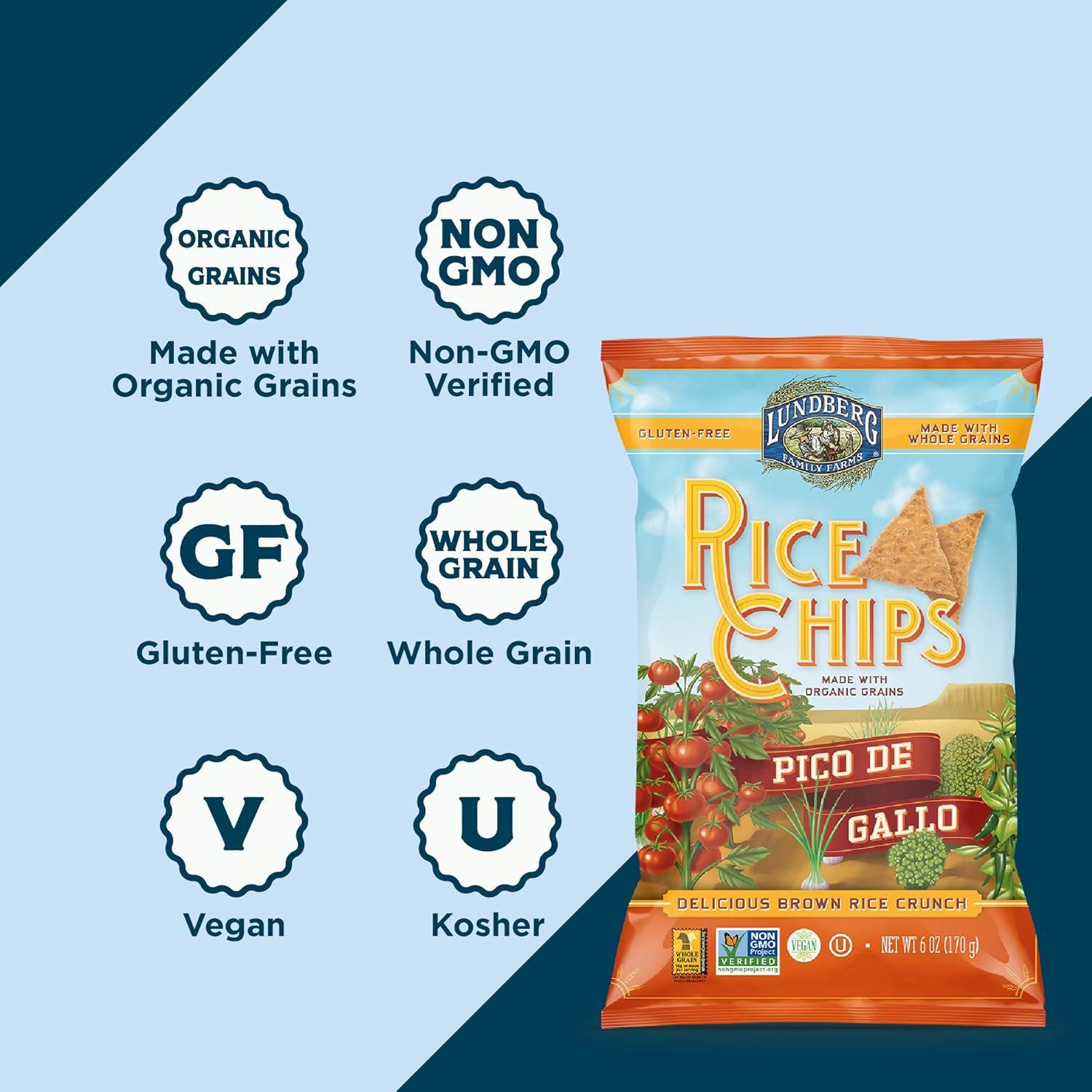 image:imageLundberg Family Farms Rice Chips Santa Fe Barbeque 6 Ounce Pack of 12Pico de Gallo