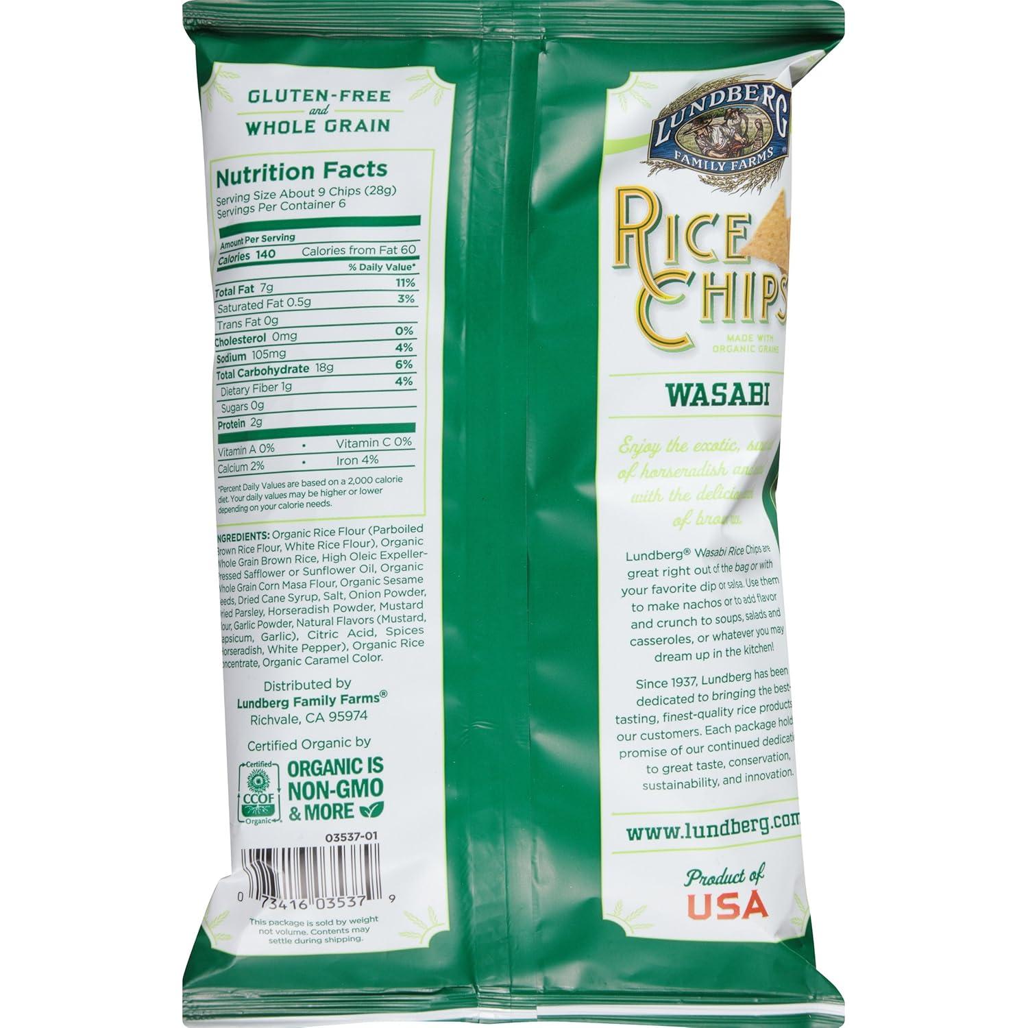 image:imageLundberg Family Farms Rice Chips Santa Fe Barbeque 6 Ounce Pack of 12Wasabi