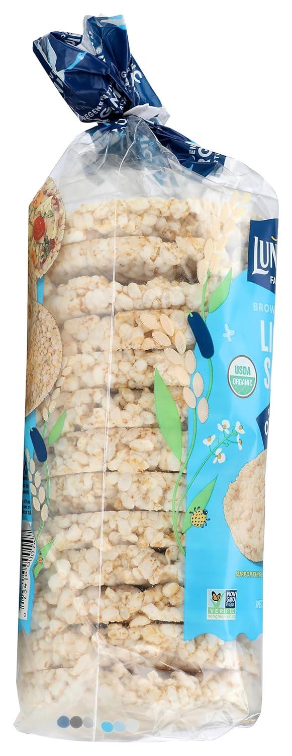 image:imageLundberg Organic Brown Rice Cakes Honey Nut 96 oz Pack of 6 GlutenFree Healthy SnacksLightly Salted