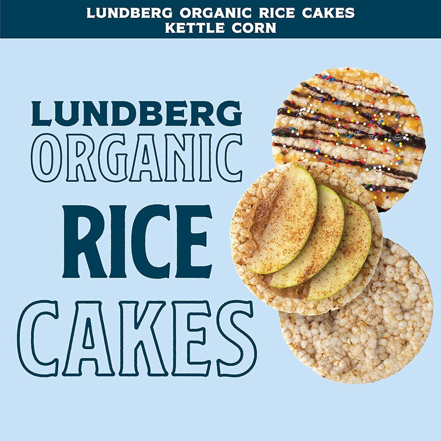 image:imageLundberg Organic Brown Rice Cakes Honey Nut 96 oz Pack of 6 GlutenFree Healthy SnacksOrganic Kettle Corn