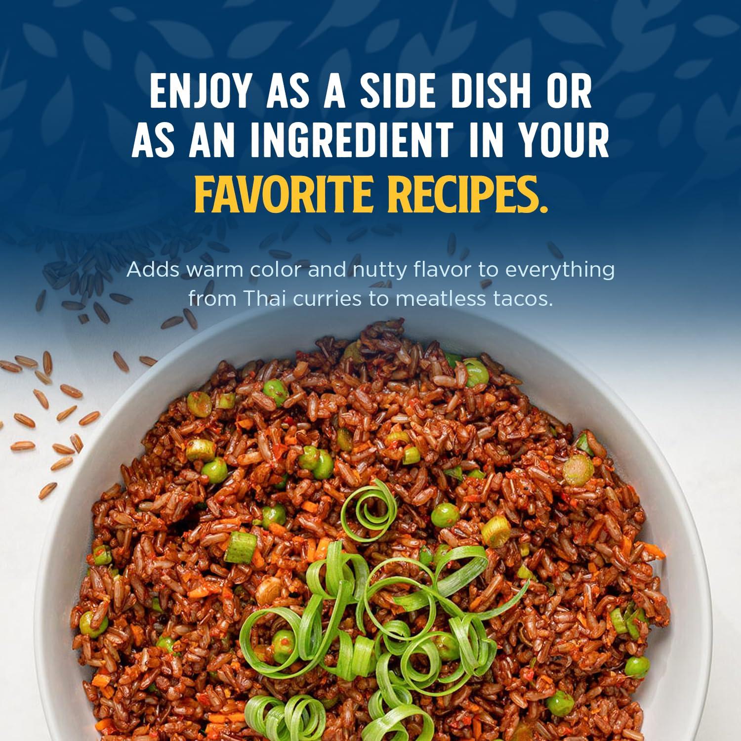 image:imageLundberg Organic Red Jasmine Rice Long Grain Red Rice NonSticky Fluffy Aromatic Rice Organically Grown in California Pantry Staples 16 Oz1 Pound Pack of 1