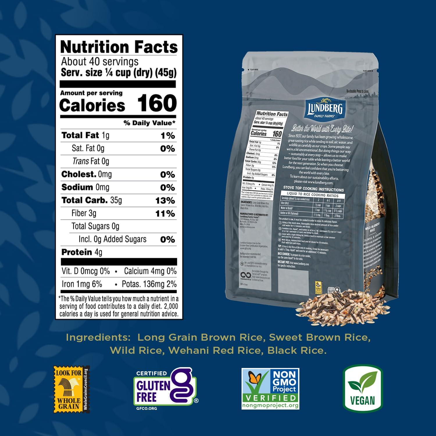 image:imageLundberg Regenerative Organic Certified Wild Blend Rice Brown Red amp Black Varieties 32 Oz1 Pound Pack of 1