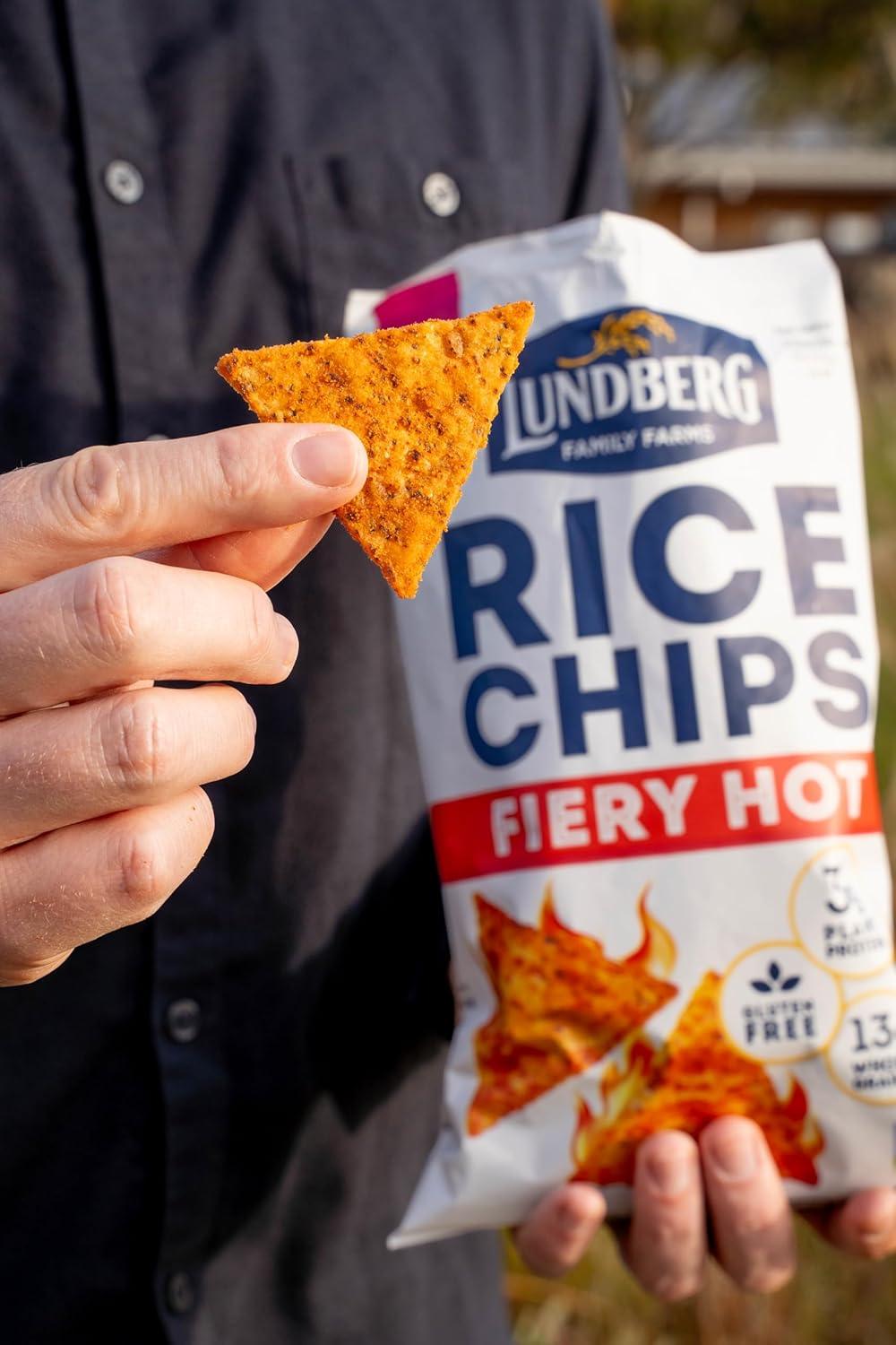 image:imageLundberg Rice Chips Fiery Hot 55oz GlutenFree Kosher NonGMO Verified Whole Grain Brown Rice