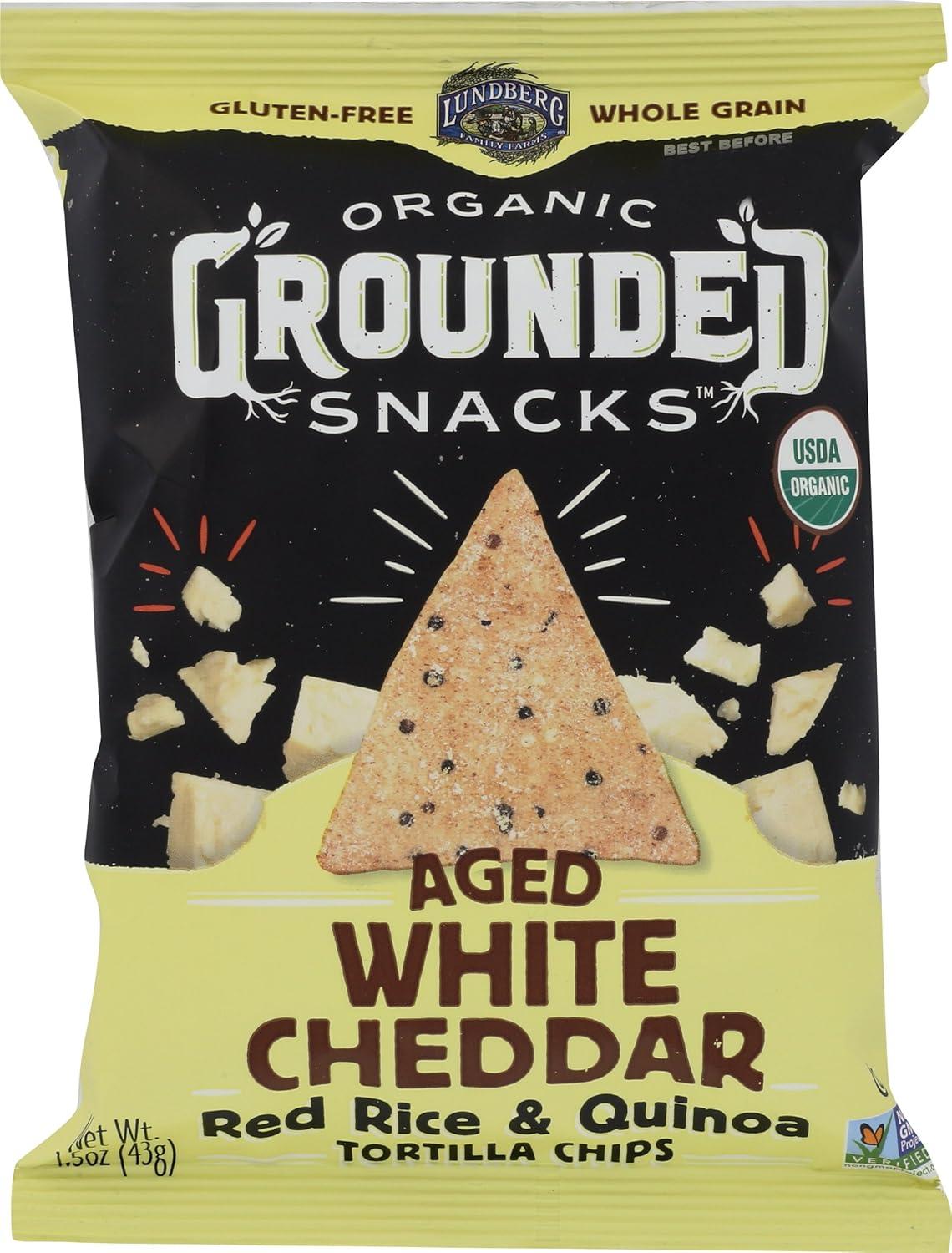 image:imageLundberg Rice Chips Fiesta Lime 55oz GlutenFree Kosher NonGMO Verified Whole Grain Brown RiceAged White Cheddar