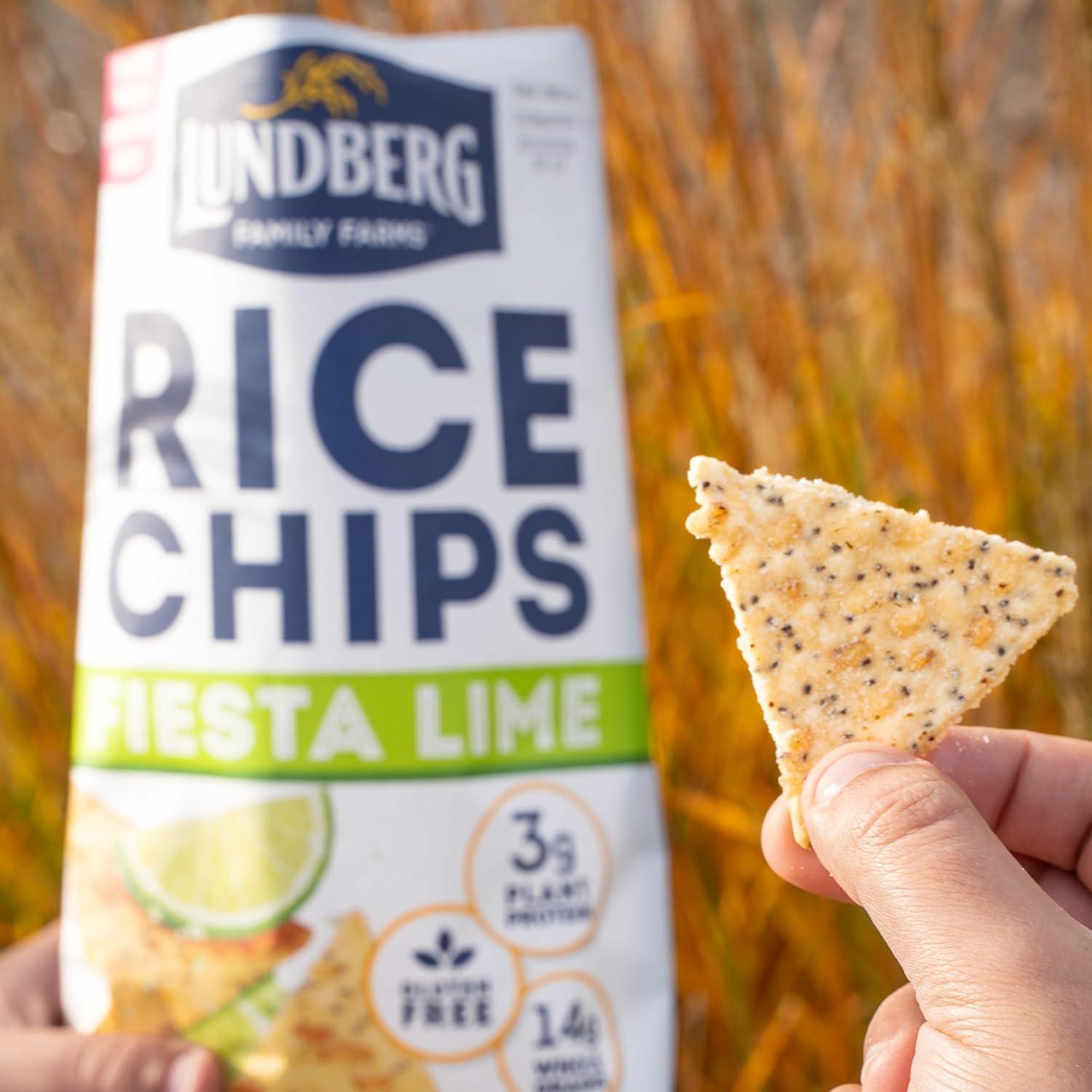 image:imageLundberg Rice Chips Fiesta Lime 55oz GlutenFree Kosher NonGMO Verified Whole Grain Brown RiceFiesta Lime