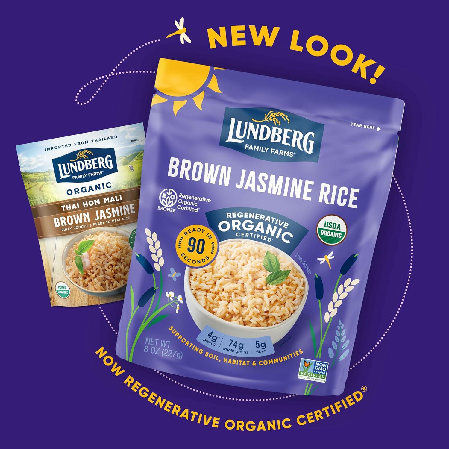 image:imageLundberg Rice Microwave or Stovetop 2Pack White Jasmine LongGrain Fluffy amp Aromatic Ready in 2 Minutes Regenerative Organic Certified 173 Oz EaJasmine 6Pack