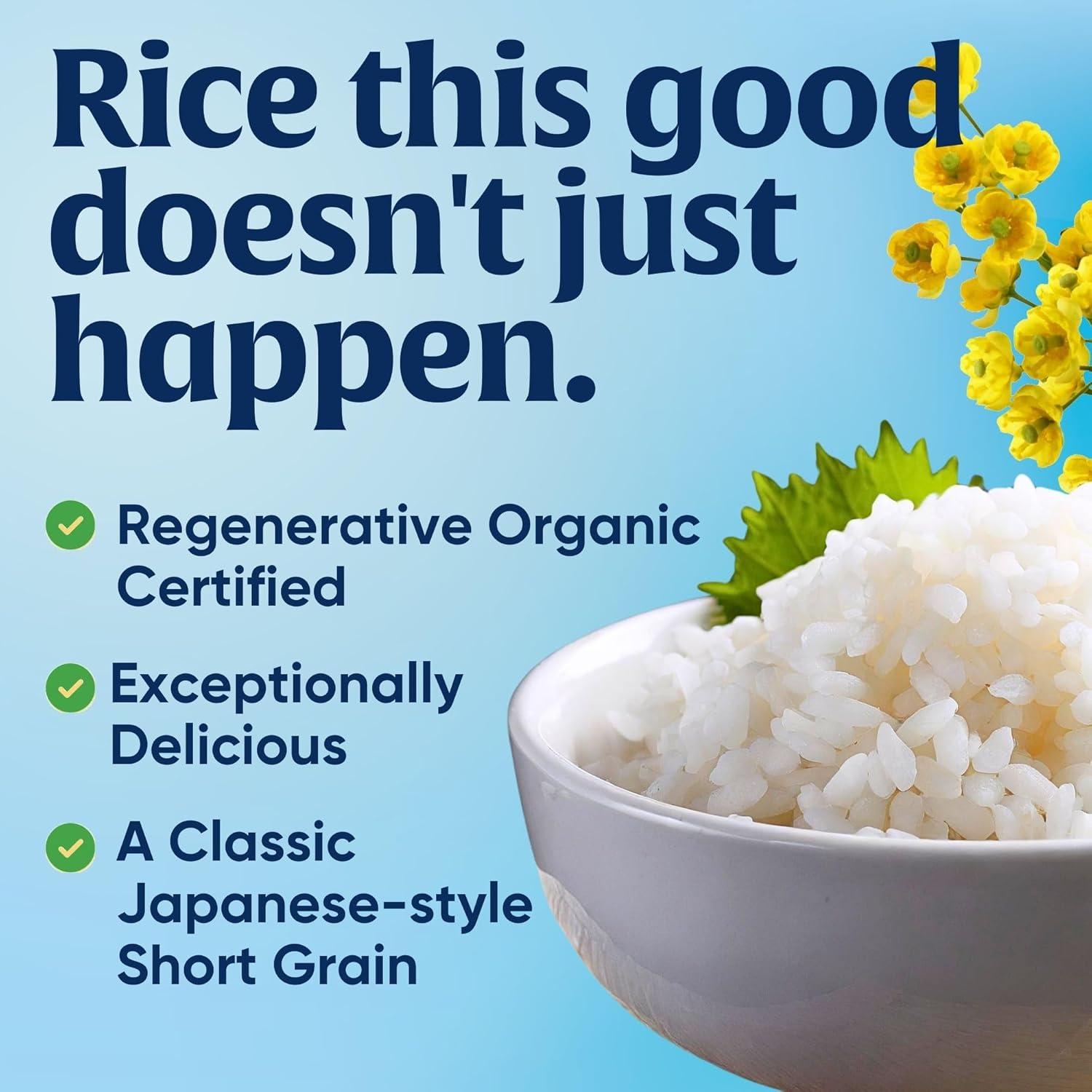 image:imageLundberg Sushi Rice Sticky White JapaneseStyle Short Grains Regenerative Organic Certified 32 OzPack of 6