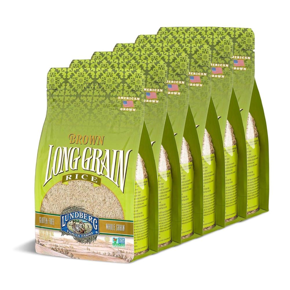 image:imageLundberg Family Farms  Organic Brown Short Grain Rice Subtle Nutty Aroma Clings When Cooked 100 Whole Grain High Fiber Pantry Staple USDA Certified Organic GlutenFree Vegan 32 oz 1PackBrown Long Grain