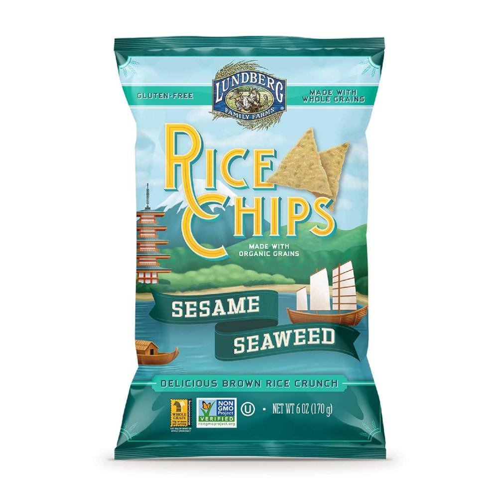 image:imageLundberg Family Farms Rice Chips Santa Fe Barbeque 6 Ounce Pack of 12Sesame Seaweed