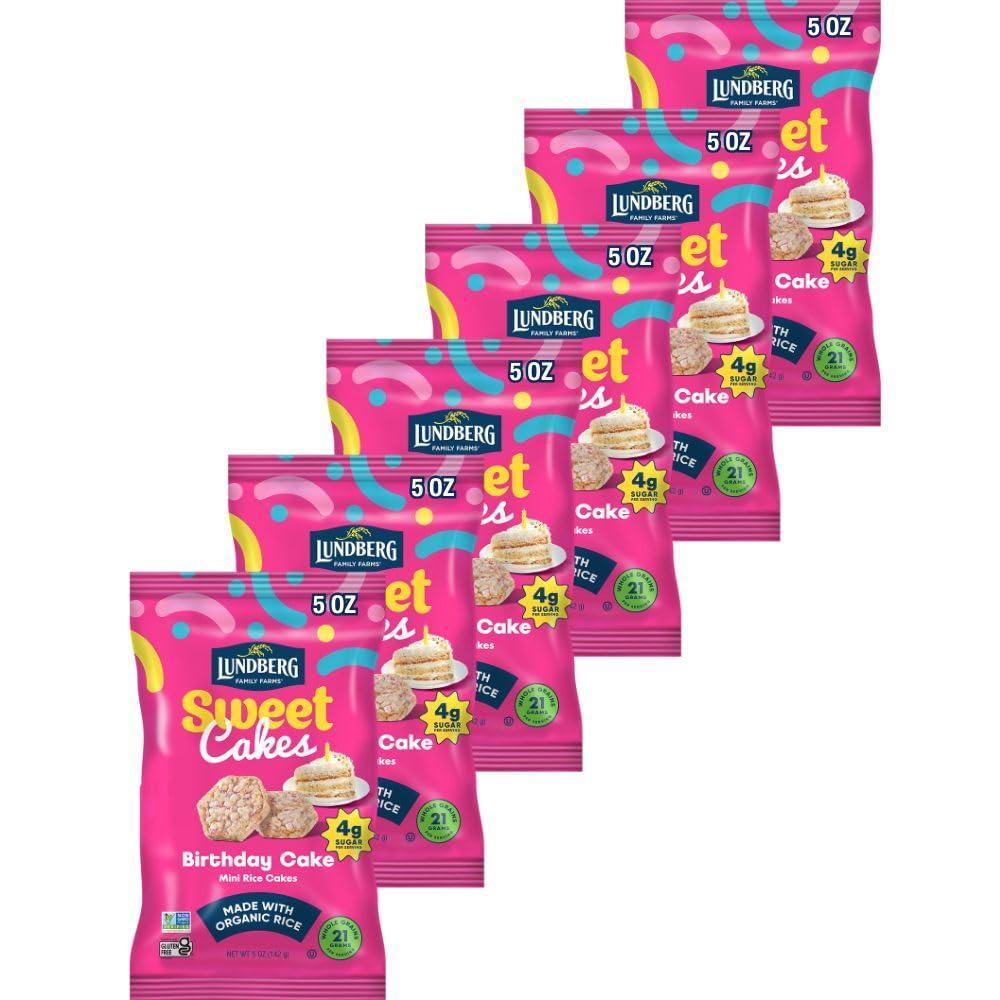 image:imageLundberg Family Farms Sweet Cakes Mini Rice Cakes Birthday Cake 5 Ounce Pack of 6Birthday Cake