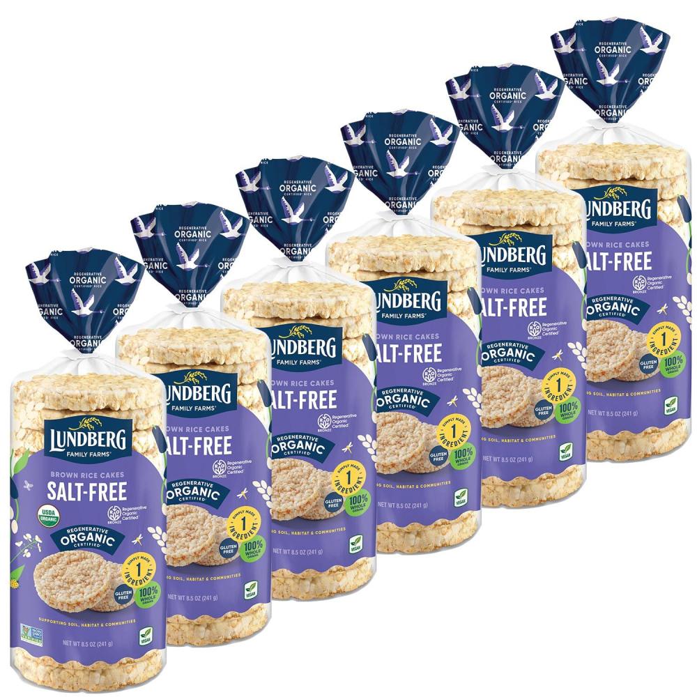 image:imageLundberg Organic Brown Rice Cakes Honey Nut 96 oz Pack of 6 GlutenFree Healthy SnacksOrganic Salt Free