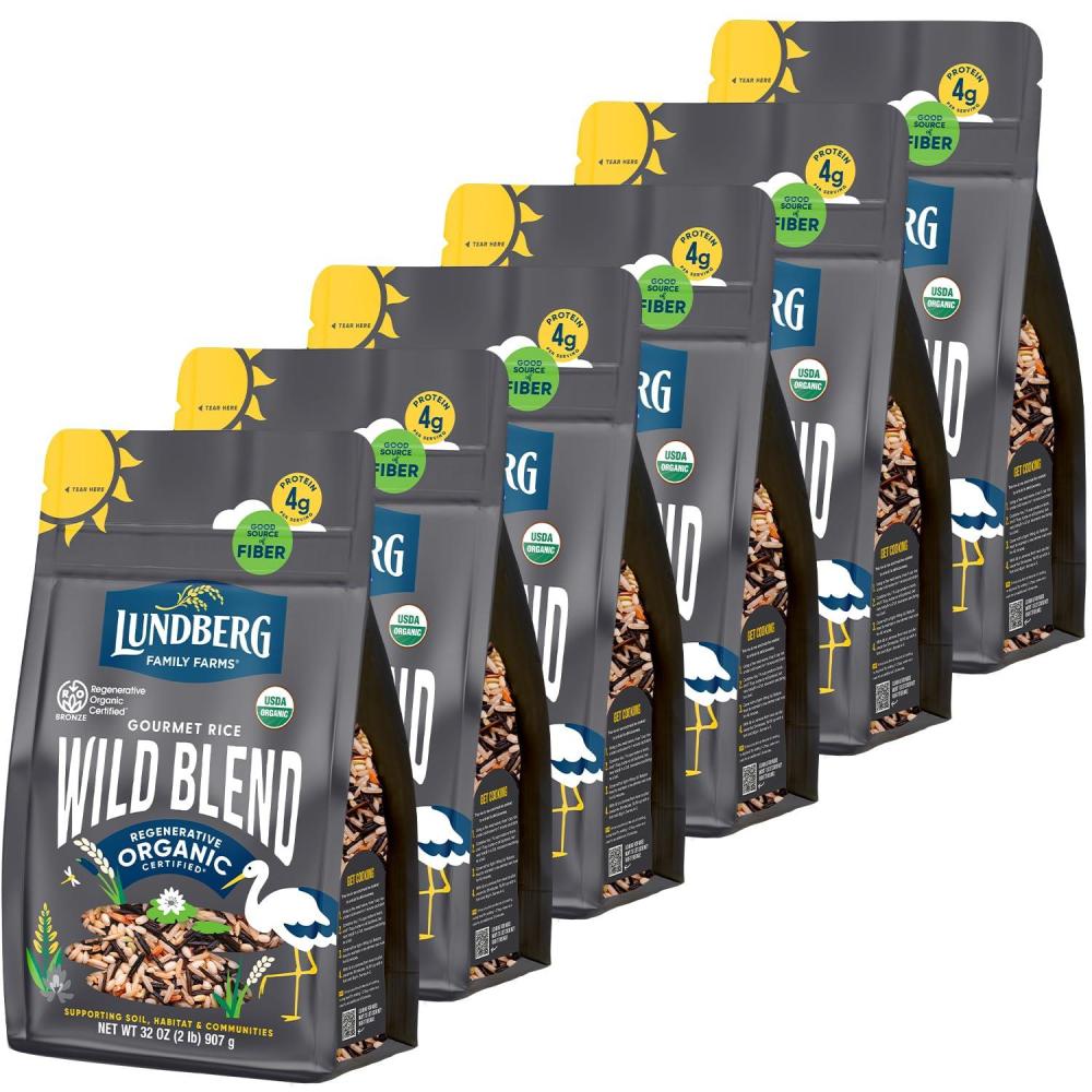 image:imageLundberg Regenerative Organic Certified Wild Blend Rice Brown Red amp Black Varieties 32 Oz32 Ounce Pack of 6