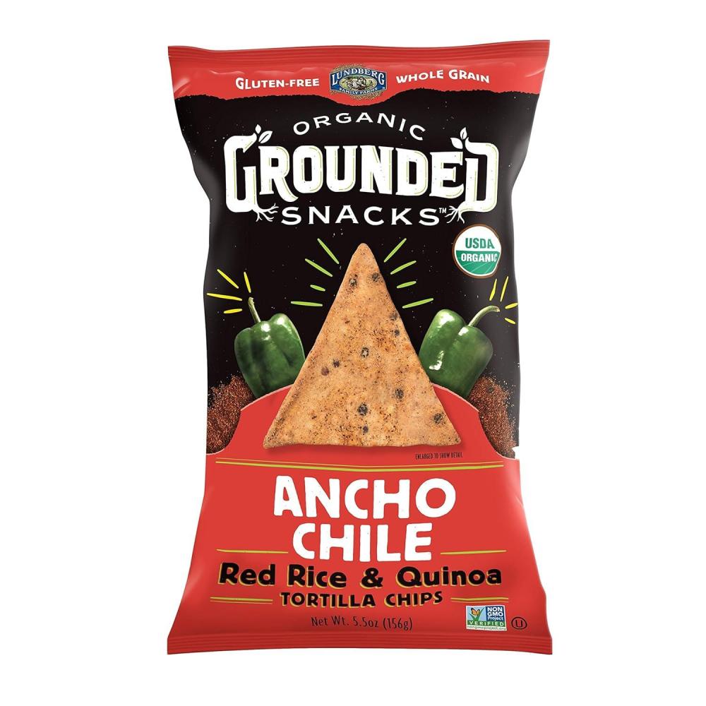 image:imageLundberg Rice Chips Fiesta Lime 55oz GlutenFree Kosher NonGMO Verified Whole Grain Brown RiceAncho Chile