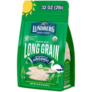 Lundberg Family Farms – Organic Brown Short Grain Rice, Subtle Nutty Aroma, Clings When Cooked, 100% Whole Grain, High Fiber, Pantry Staple, USDA Certified Organic, Gluten-Free, Vegan (32 oz, 1-Pack)(White Long Grain)