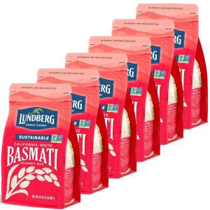Lundberg Family Farms – Organic Brown Short Grain Rice, Subtle Nutty Aroma, Clings When Cooked, 100% Whole Grain, High Fiber, Pantry Staple, USDA Certified Organic, Gluten-Free, Vegan (32 oz, 1-Pack)(California White Basmati)