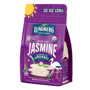 Lundberg Family Farms Organic Jasmine Rice, California White, 32 Ounce(32 Ounce)