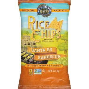 Lundberg Family Farms Rice Chips, Santa Fe Barbeque, 6 Ounce (Pack of 12)(Santa Fe Barbecue)
