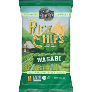 Lundberg Family Farms Rice Chips, Santa Fe Barbeque, 6 Ounce (Pack of 12)(Wasabi)
