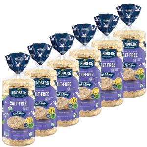 Lundberg Organic Brown Rice Cakes, Honey Nut, 9.6 oz (Pack of 6), Gluten-Free, Healthy Snacks(Organic Salt Free)