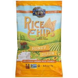 Lundberg Rice Chips, Fiesta Lime, 5.5oz, Gluten-Free, Kosher, Non-GMO Verified, Whole Grain Brown Rice(Honey Dijon)