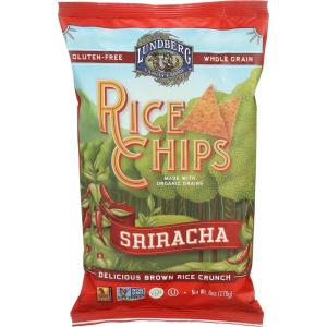 Lundberg Rice Chips, Fiesta Lime, 5.5oz, Gluten-Free, Kosher, Non-GMO Verified, Whole Grain Brown Rice(Sriracha)