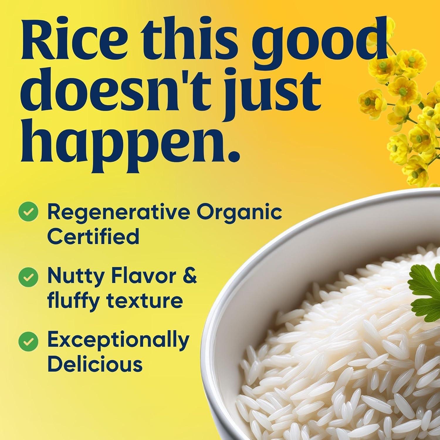 image:imageLundberg White Basmati Rice Regenerative Organic Certified NonSticky Fluffy amp Aromatic LongGrain Rice Responsibly Grown in California 32 Oz1